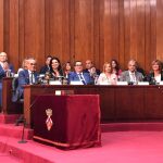 Núria Marín, durante el Pleno de investidura celebrado esta mañana en L’Hospitalet de Llobregat