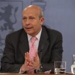 El ministro de Cultura, José Ignacio Wert, en una comparecencia en el Consejo de Ministros