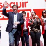 El presidente de la Generalitat, Ximo Puig, ayer en un acto de campaña