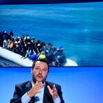 El viceprimer ministro y ministro del Interior, Matteo Salvini, ayer en Roma