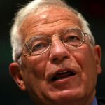 El ministro español de Asuntos Exteriores, Josep Borrell, en Consejo de Ministros de Exteriores de la Unión Europea de este lunes, en Bruselas
