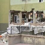 Vista de los destrozos en el edificio