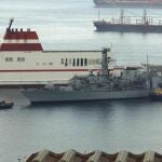 La fragata HMS Westminster, en Gibraltar