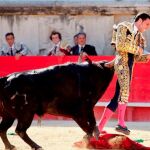 Imagen del percance de De Miranda, ayer, en Nimes