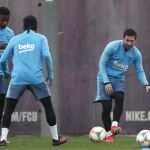 El último entrenamiento del Barcelona antes de la final de Copa