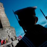 Monumento en el que se conmemora la primera batalla de la II Guerra Mundial, en Gdansk/Ap