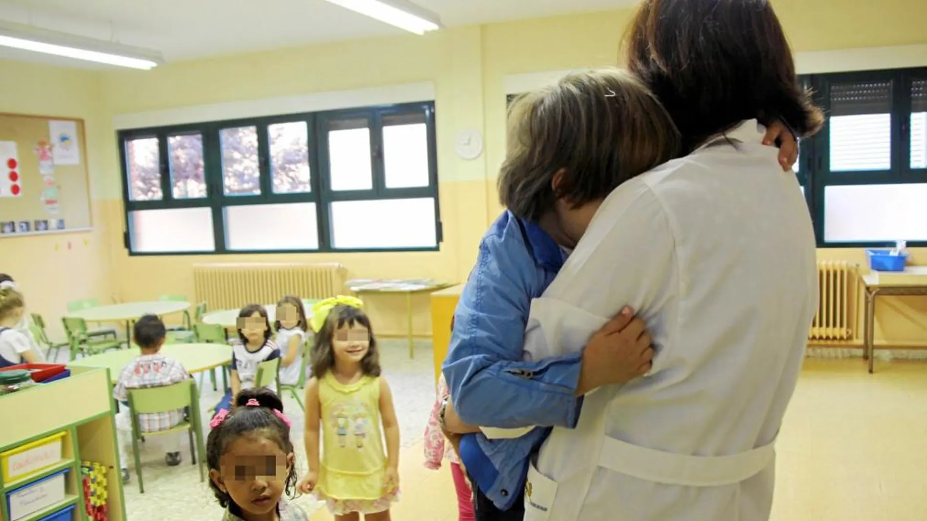 Un grupo de escolares de Primaria, en un colegio de Segovia, en el último inicio de curso