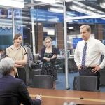 La redacción de informativos es el principal escenario de «The Newsroom»