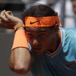 Nadal se seca el sudor en el partido de la mañana ante Chardy
