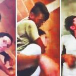 Pantallazos del vídeo en el que se ve a los menores haciendo el reto. Uno de ellos quedó inconsciente