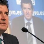 El vicepresidente y portavoz del Consell, José Císcar, ayer durante la rueda de prensa tras el pleno del Consell