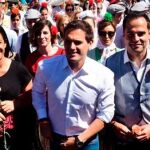 Villacís, Rivera y Aguado / Efe