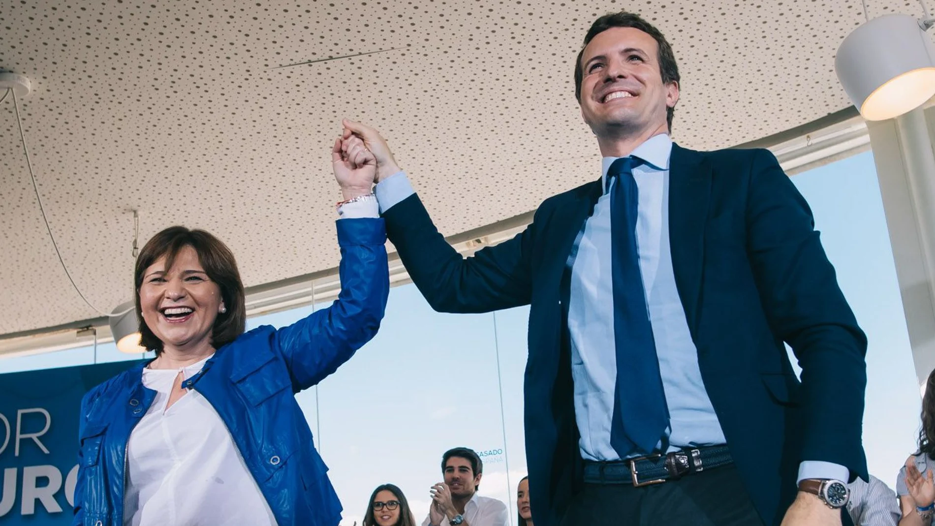 Casado intervino en un acto por la mañana para apoyar a Bonig