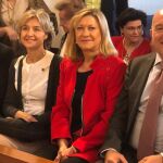 La candidata del PP a la Alcaldía de Valladolid, Pilar del Olmo, asiste a la Eucaristía por San Isidro, acompañada de Isabel García Tejerina y Jesús Julio Carnero