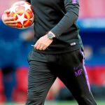 Mauricio Pochettino, durante un entrenamiento con el Tottenham / Reuters