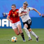 Mariona Caldentey, durante el partido ante Alemania