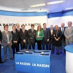 De izda. a dcha., Julio Gómez Pomar, Martín Sellés, Mark Albert, Francisco Marhuenda, Celia Sánchez-Ramos, Ana Mato, Pablo Martínez-Lage, Francisco Fernández Vargas y Juan Cabrera
