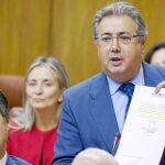 El líder del PP-A, Juan Ignacio Zoido, en el pleno de la Cámara