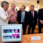 Saturnio Fernández, Evelio Angulo, Fernando Rey, Carlos Fernández Carriedo y David Esteban antes de iniciar las jornadas