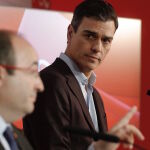 Sánchez, con Iceta en Barcelona en una imagen de archivo / Efe