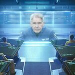 Imagen del nuevo trabajo de Harrison Ford, «Los juegos de Ender», que ha sido tachada de fascista, algo que el actor negó ayer en Madrid