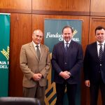 Jesús Jiménez Soria, José Luis García-Palacios Álvarez y Emilio Ponce tras la firma del convenio / Foto: L a Razón