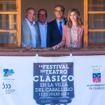 Jesús Julio Carnero junto a Alfonso Centeno, Germán Vega García-Luengos y Mar Sancho en la presentación del Festival