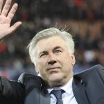 Carlos Ancelotti celebra el triunfo del PSG el pasado 18 de mayo
