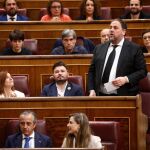 Junqueras durante la constitución del Congreso