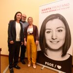 Inmaculada Rodríguez-Piñero ayer junto a la candidata a la Alcaldía de Algemesí, Marta Trenzano