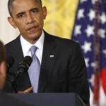 Barak Obama durante la rueda de prensa
