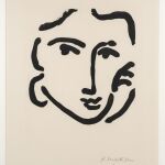 En la obra "Nadia con expresión seria"(1948), Matisse utilizó la técnica de aguatinta al azúcar
