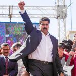 Nicolás Maduro, en un acto celebrado en Caracas en apoyo de los transportistas
