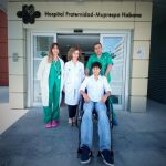 Luis David Adame a la salida del Hospital