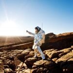 Pruebas de un traje de astronauta