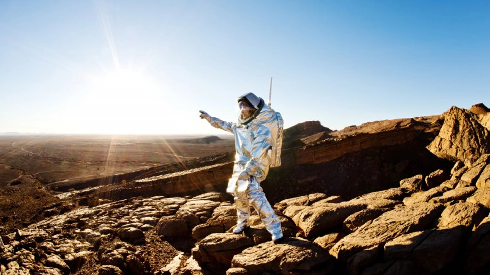Pruebas de un traje de astronauta