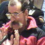 El etarra Jesus Maria Zabarte Arregui,conocido como "el carnicero de Tolosa",condenado por 17 asesinatos, durante su declaracion en el juicio sobre el caso "Lasa-Zabala"