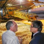 Mas, ayer durante la visita de la empresa Dead Sea Works-IberPotash junto al Mar Muerto