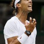 Nadal se lamenta tras cometer un error