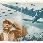 «La URSS en construcción» fue la revista de cabecera del régimen. En la imagen, un fotomontaje de la primera edición de 1935, en el que se ve a Stalin junto a un campesino