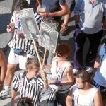Homenaje a presos de la banda terrorista en el inicio de las fiestas de Bilbao, el pasado 17 de agosto