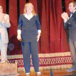 Juanjo Seoane, Analía Gadé y Enrique Cornejo, en el homenaje a la actriz el martes