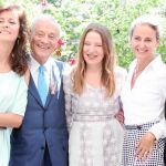 Nuria March, Antonio Cano, Sara Navarro, Carla y Vega Royo Villanova, en la presentación de la campaña sobre el cáncer de piel