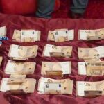 Dinero intevenido a los detenidos en esta operación policial