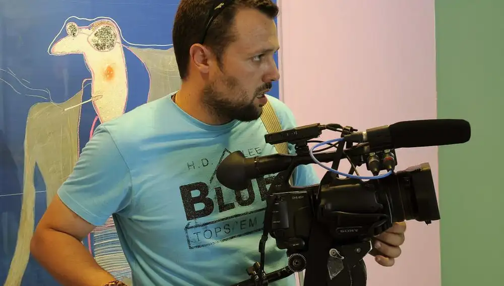 Roberto Fraile, de 38 años, cámara de Televisión Castilla y León en Salamanca