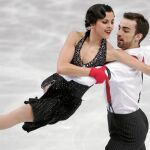 Sara Hurtado y Adriá Díaz, en el Palacio de Patinaje Iceberg