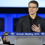 El actor estadounidense y fundador de Water.org, Matt Damon, en davos el pasado día 21