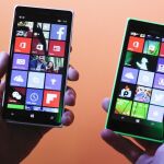 Lumia 830, a la izquierda, y Lumia 730, right, hoy, en el IFA de Berlín.