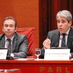 Miquel Calçada y Francesc Homs informaron ayer de los fastos del tricentenario