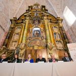 Alicia García, el obispo de Burgos, Francisco Gil y la alcaldesa de Aranda, Raquel González, entre otras autoridades
